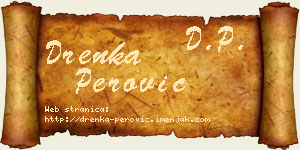 Drenka Perović vizit kartica